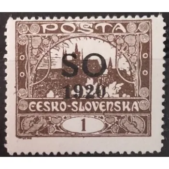 Poštovní známka Známka ČSR, 1h, Pof.SO1B*