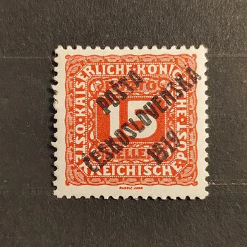 Sběratelství Známka ČSR PČ 1919 , 15h, Pof.74*, III. typ přetisku