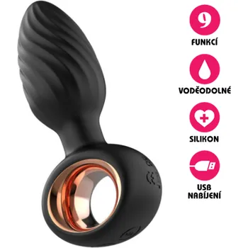 Anální kolík VšeNaSex.cz Silikonvý anální kolík USB Aisi Twisting Plug