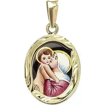 Přívěsek Aljančič Panna Maria Dobré rady gravírovaný medailon 195R zlato