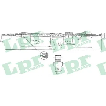 Lanko parkovací brzdy Tažné lanko, parkovací brzda LPR C0527B