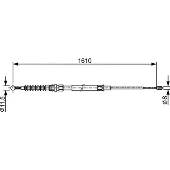 Lanko parkovací brzdy Tažné lanko, parkovací brzda BOSCH 1 987 482 326