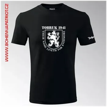 Tričko s potiskem Tobruk 1T - černá / 3XL