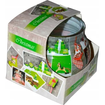 Svíčka Tradiční parafinová svíčka Christmas Collage Admit 1 ks