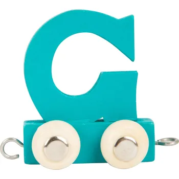 Vláček a vláčkodráha small foot Dřevěný vláček barevná abeceda písmeno G