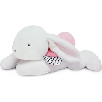 Hračka pro nejmenší Doudou et Compagnie Paris Doudou Plyšový králík s růžovou bambulkou 65 cm
