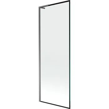 Vanová zástěna MEXEN/S - Next L vanová zástěna FIX 70 x 150, černá vzor, grafit metal 895-070-000-03-70-95