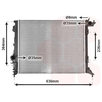 Autodíl Chladič, chlazení motoru VAN WEZEL 43012710