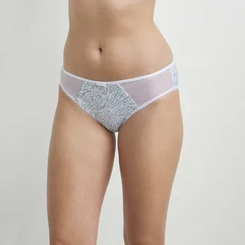 Dámské spodní prádlo DIM GENEROUS COTTON BIO SLIP DI000ASG bílá - modrá M