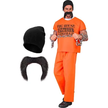 Karnevalový kostým Pánský kostým vězně + doplňky Pánská velikost: L (50-52)