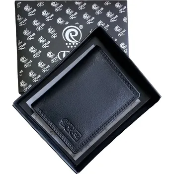 Peněženka malá pánská peněženka riva je vyrobena z pravé kůže v klasické černé barvě