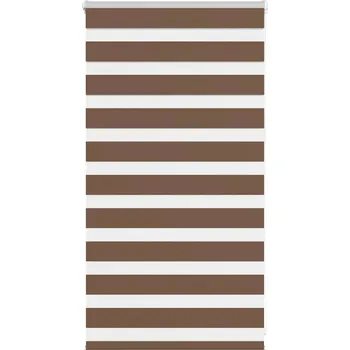 vidaXL Zebra roleta hnědá 90x100 cm šířka látky 85,9 cm polyester