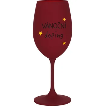 Sklenice VÁNOČNÍ DOPING - bordo sklenice na víno 350 ml