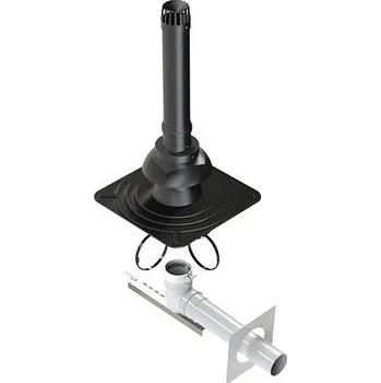 Kouřovod Sada komínové hlavice a kolene PP DN80 - 390x3x90 mm