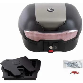 Zavazadlo na motocykl Hepco & Becker Horní kufr Hepco Becker Journey 40 s plotnou, černo stříbrný