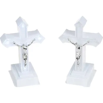 Svíčka Kozák Svitavy s. r. o. Kříž svítící LED bílé světlo, v. 13 cm