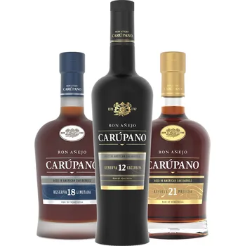 Rum Set Carúpano Reserva Exclusiva 12 + Carúpano Reserva Limitada 18 + Carúpano Reserva Privada 21 2,1l (set 1 x 0.7 l, 1 x 0.7 l, 1 x 0.7 l)