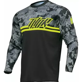 cyklistický dres THOR dres SECTOR DIGI black/camo - L