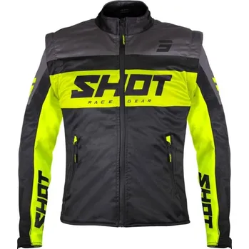 Moto bunda Softshellová bunda Shot Softshell Lite černo-fluo žlutá L