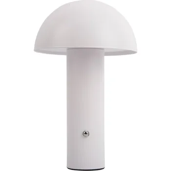 Lampička Present time Bílá kovová nabíjecí stolní LED lampa Fungus