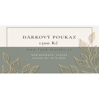 Dárkový potravinový koš FOOD-MARKET dárkový poukaz 1500 Kč elektronický