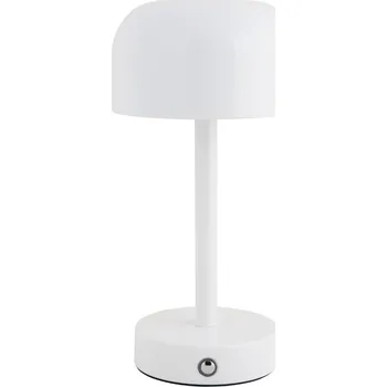 Lampička Present time Bílá kovová nabíjecí stolní LED lampa Jem