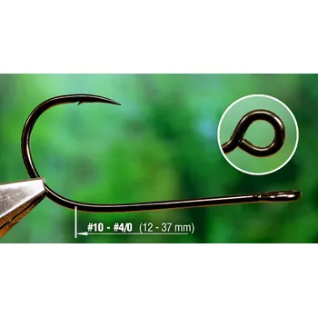 Rybářský háček Čeburaškový háček Hunter Sickle RedBass - velikost 1, 10 ks