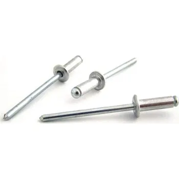 Nýt Trhací nýty hliník/ocel průměr 3,2mm s plochou hlavou (různé délky)- 100ks, Rozměr: 3.2x10 mm