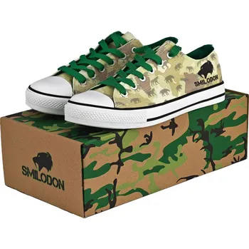 Těžké boty Tenisky plátěné nízké SMILODON světlý vzor, 44