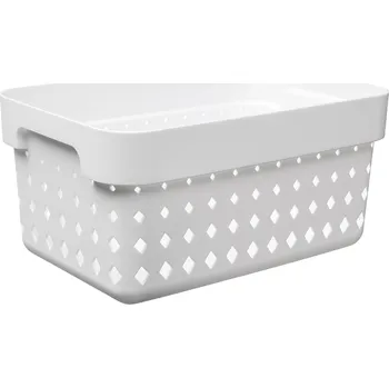 Úložný box PLAST TEAM Košík, organizér SEOUL 26 x 18 x 12,5 cm, bílý