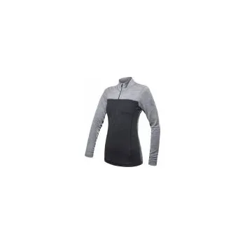 SENSOR MERINO BOLD dámské triko dl.rukáv zip anthracite/cool gray XXL; Černá triko + DÁREK DLE VÝBĚRU!