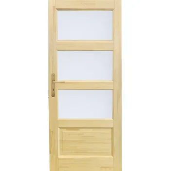 Interiérové dveře Truhlárna Dřevěné dveře ZDENA 3S1K (rustic) Rozměr dle ČSN: 60 / 197, Orientace Dveří: Levé