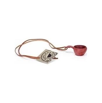Kempingové nádobí K1R Kupilka Mini cup Red Volume 1 cl, weight 6 g, leather cord 100 cm