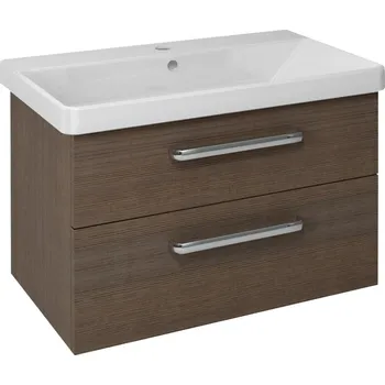 Koupelnový nábytek SAPHO - THEIA umyvadlová skříňka 75,6x50x44,2cm, 2xzásuvka, borovice rustik TH080-1616