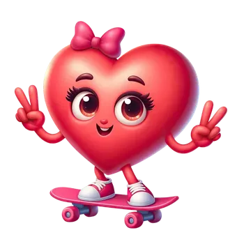 Nášivka NAŽEHLOVAČKA - Srdíčko na skejtu