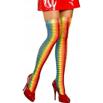 Dámské punčochy Barevné podkolenky nad kolena 70 DEN, Karneval
