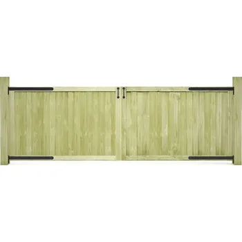 brána vidaXL Zahradní brána 2křídlá impregnovaná borovice 300 x 100 cm