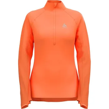 Odlo mikina s 1/2 zipem Mid layer 1/2 zip ZEROWEIGHT 2023/2024 Světle oranžová XL Dámské