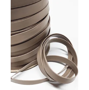 Šikmý proužek kožený 10 mm barva béžová 308