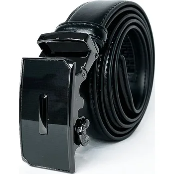 Opasek Kožený černý pásek pro pány PA4-24-15, Obvod pasu / celková délka pásku 110cm