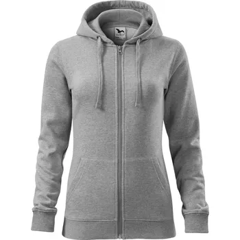 Dámská móda Malfini Trendy Zipper Dámská mikina 411 tmavě šedý melír M