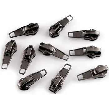 Zip Jezdec ke spirálovým zipům No 7, barva nikl černý