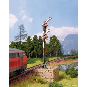 Modelová železnice H0 - DCC mechanické návěstidlo dvouramenné / Viessmann 4701