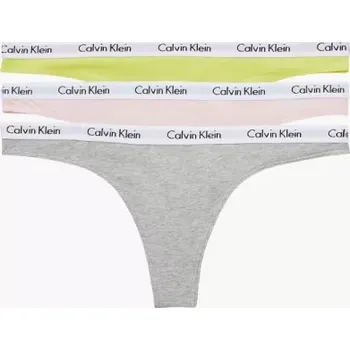 Souprava dámského spodního prádla Dámská tanga Calvin Klein 3 pack QD3587/13X