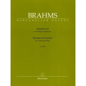 Johannes Brahms: Sonata in D minor op. 108 (noty pro housle, klavír)