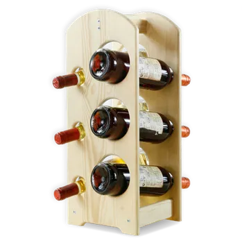 Stojan na víno Regál na víno RW-9-6 borovice