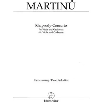 Bohuslav Martinů: Rhapsody-Concerto (noty na violu, klavír)