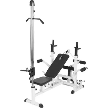 Posilovací lavice Gorilla Sports Univerzální posilovací lavice, bílá