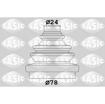 Hřídel nápravy Sada měchů, hnací hřídel SASIC 2933013