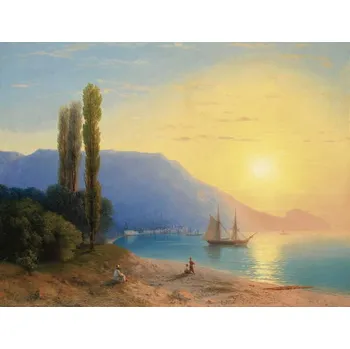 Plakát Plakát, Obraz - Sunset over Yalta, 1861, Aivazovsky, Ivan Konstantinovich
